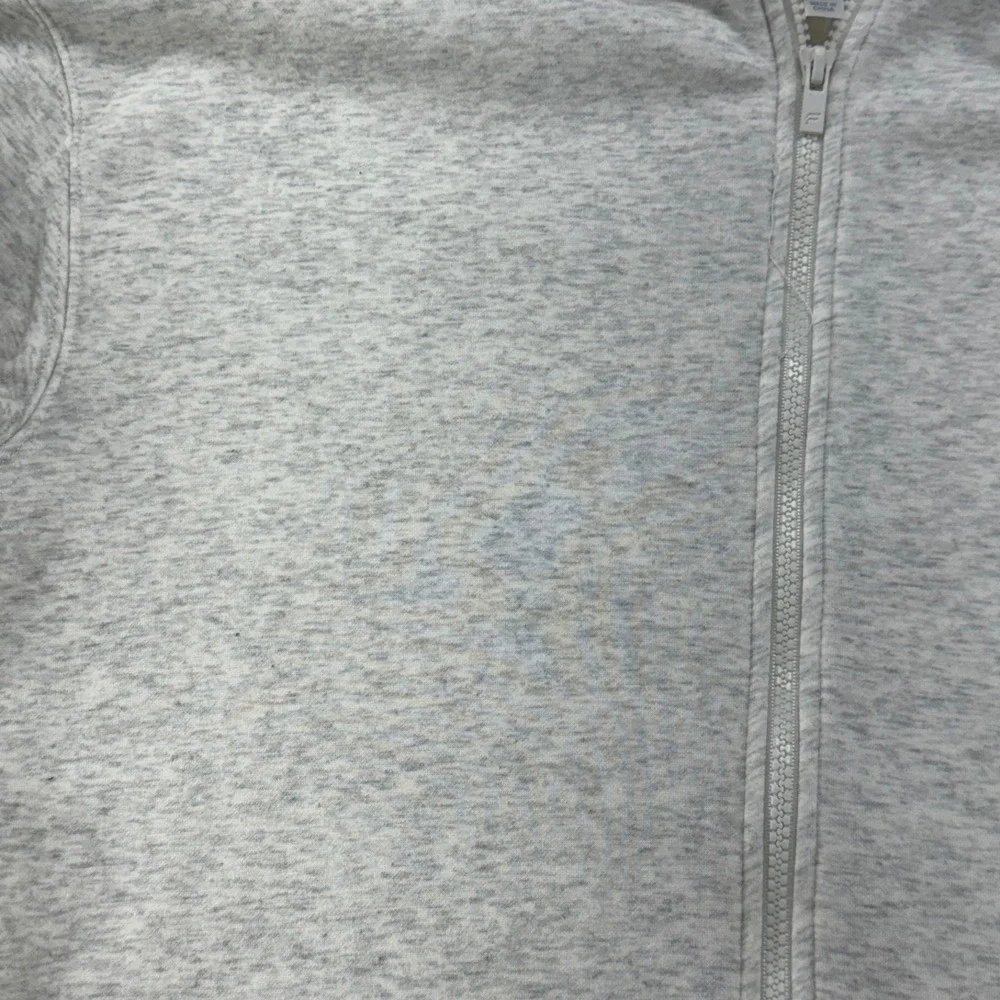 Fabletics Light Grey Heathered Full Zip Hoodie Sweatshirt Jogger Pants Womens L - Picture 12 of 16